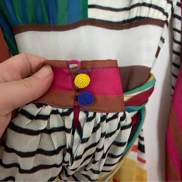 FARM RIO Thalita Striped Maxi Dress Size XS - Picture 10 of 12